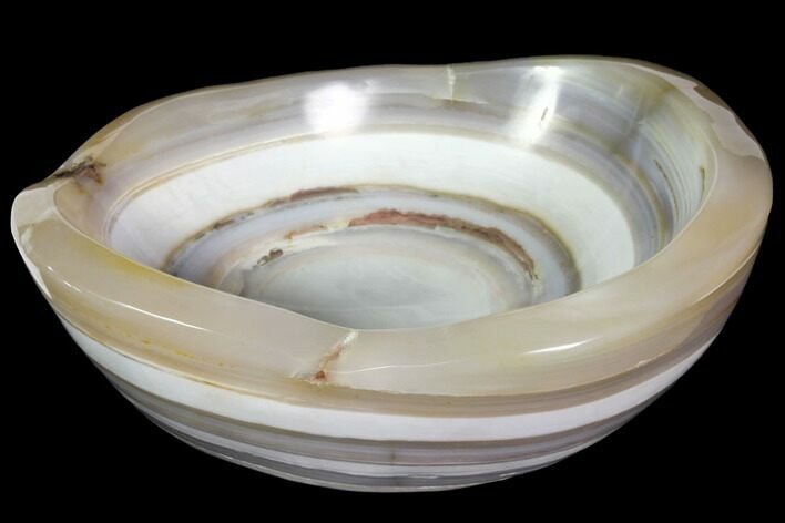 Polished Banded Agate Bowl - Madagascar #117470